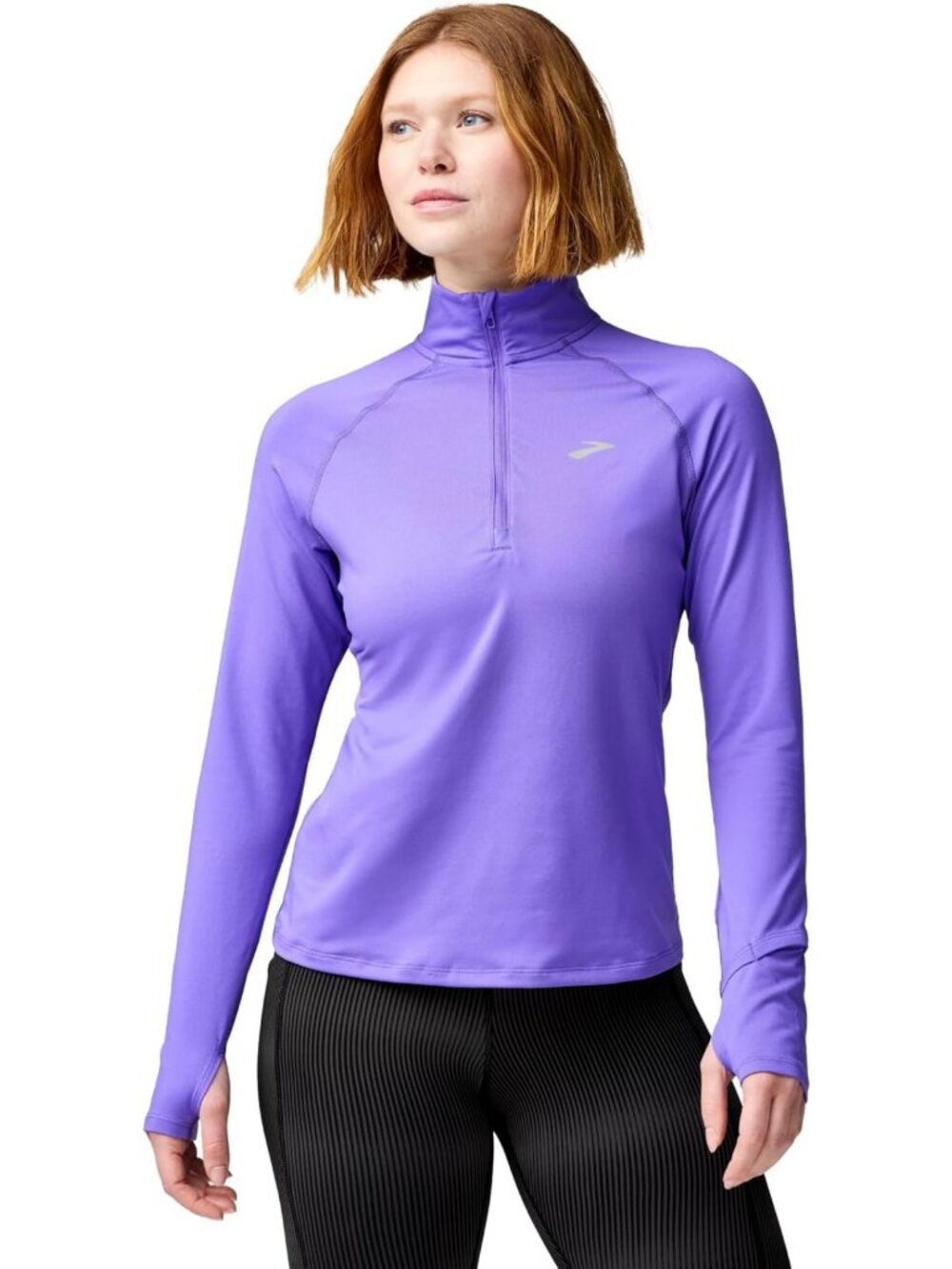 Women's Long Sleeve Running Top, 1/2 Zip, UPF 50+, Lightweight Athletic Shirt